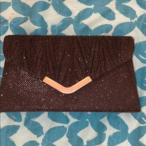 Black sparkly clutch